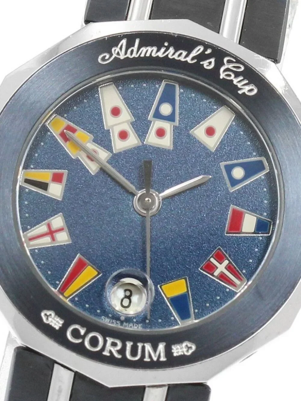 CORUM Admirals cup 39.610.30V050 Date Navy Dial Quartz Ladies Watch_965220